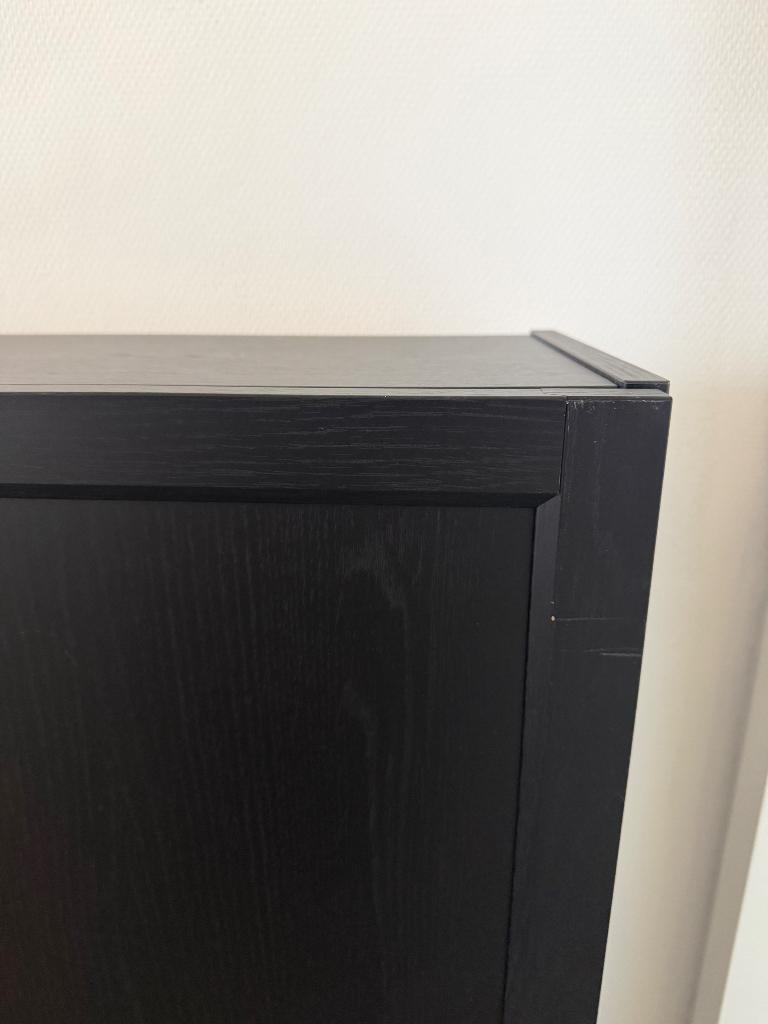 IKEA BILLY / OXBERG zwart eiken kast, Huis en Inrichting, Kasten | Boekenkasten, Ophalen, Met deur(en), 200 cm of meer, Eikenhout