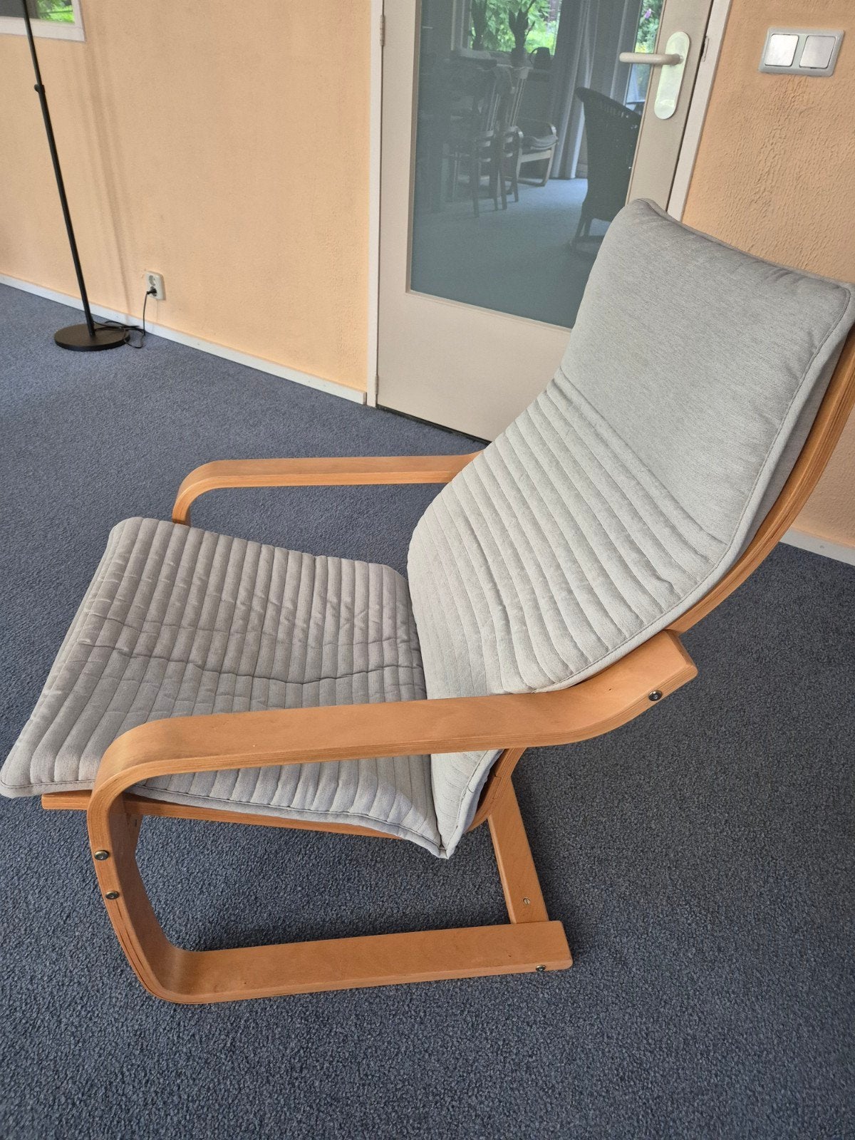 Set van 2 comfortabele fauteuils met houten frame, Ophalen, Gebruikt, Twee, Modern Scandinavisch