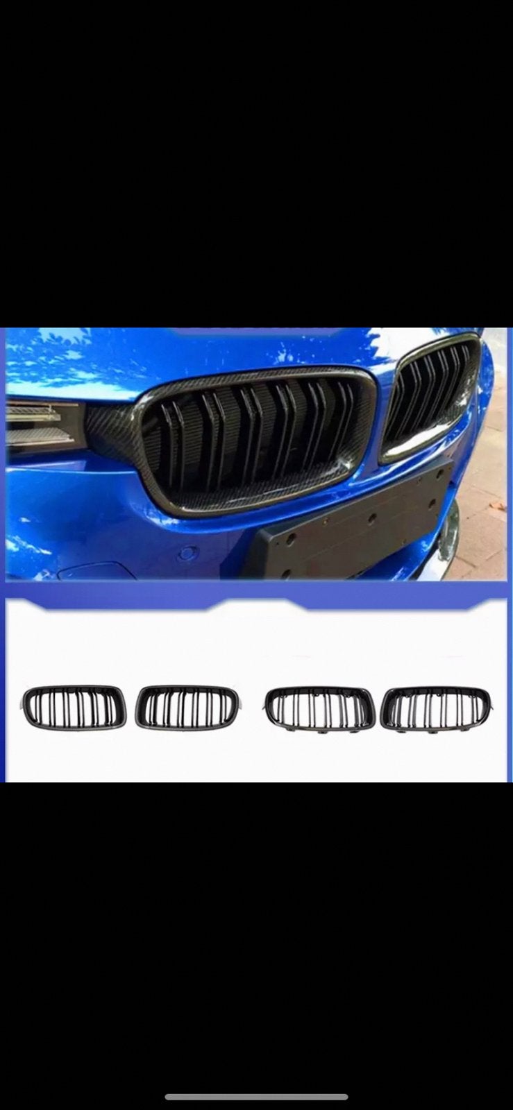BMW M Performance, M3 nieren in zwart of carbon., Ophalen of Verzenden