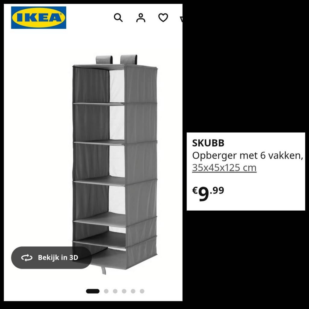 Hangende Opberger van stevig stof, antracietkleur, Ophalen, Minder dan 50 cm, 100 tot 150 cm, Nieuw