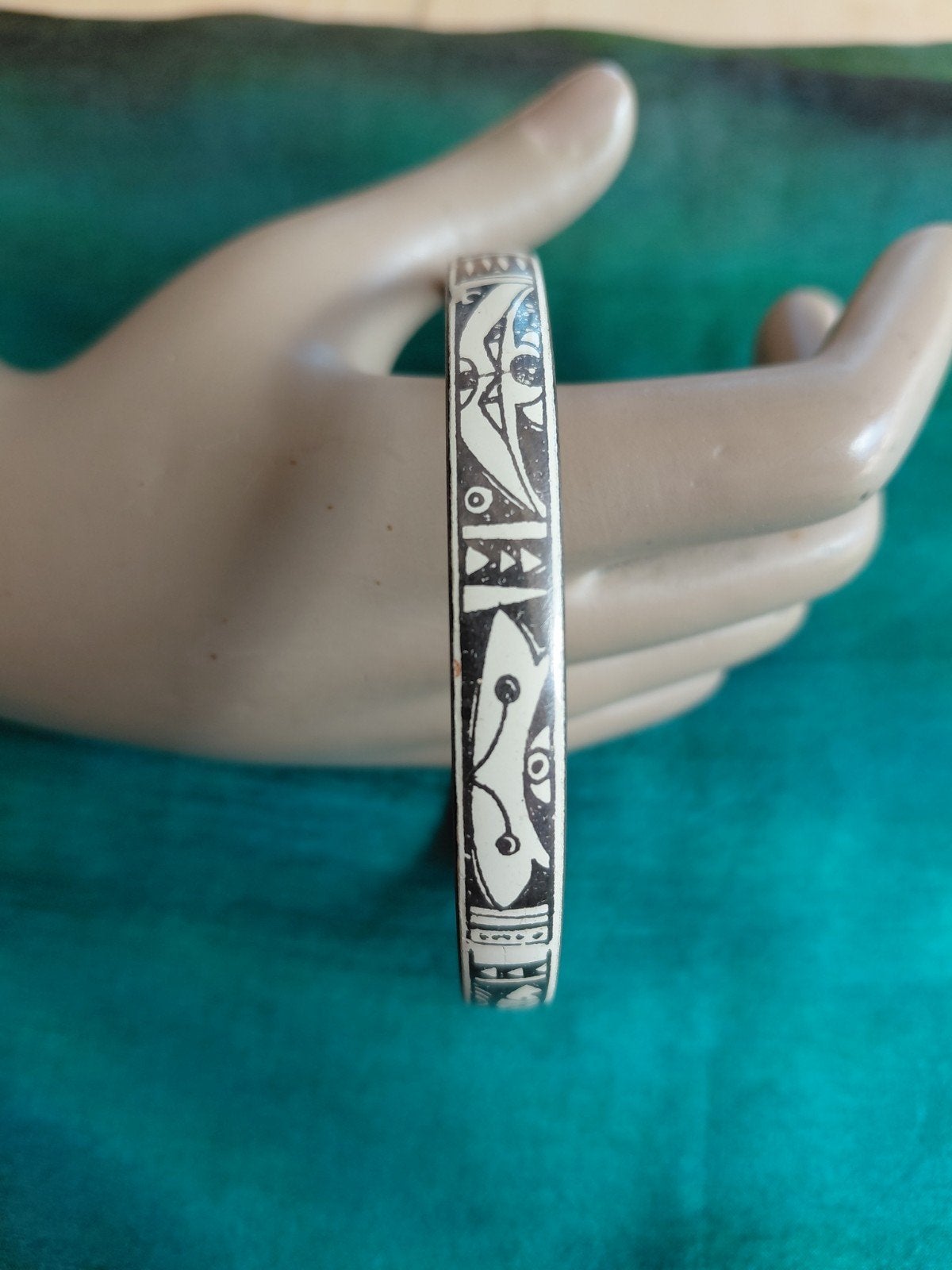 Jaren '80 Emaille Armband Gesigneerd "Laurana"., Sieraden, Tassen en Uiterlijk, Antieke sieraden, Ophalen of Verzenden, Overige materialen