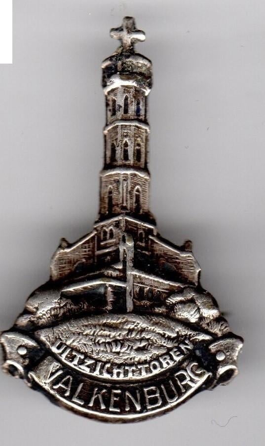 Speldje UITZICHTTOREN VALKENBURG INGESTORTE WILHELMINA TOREN, Ophalen of Verzenden, Gebruikt, Overige onderwerpen