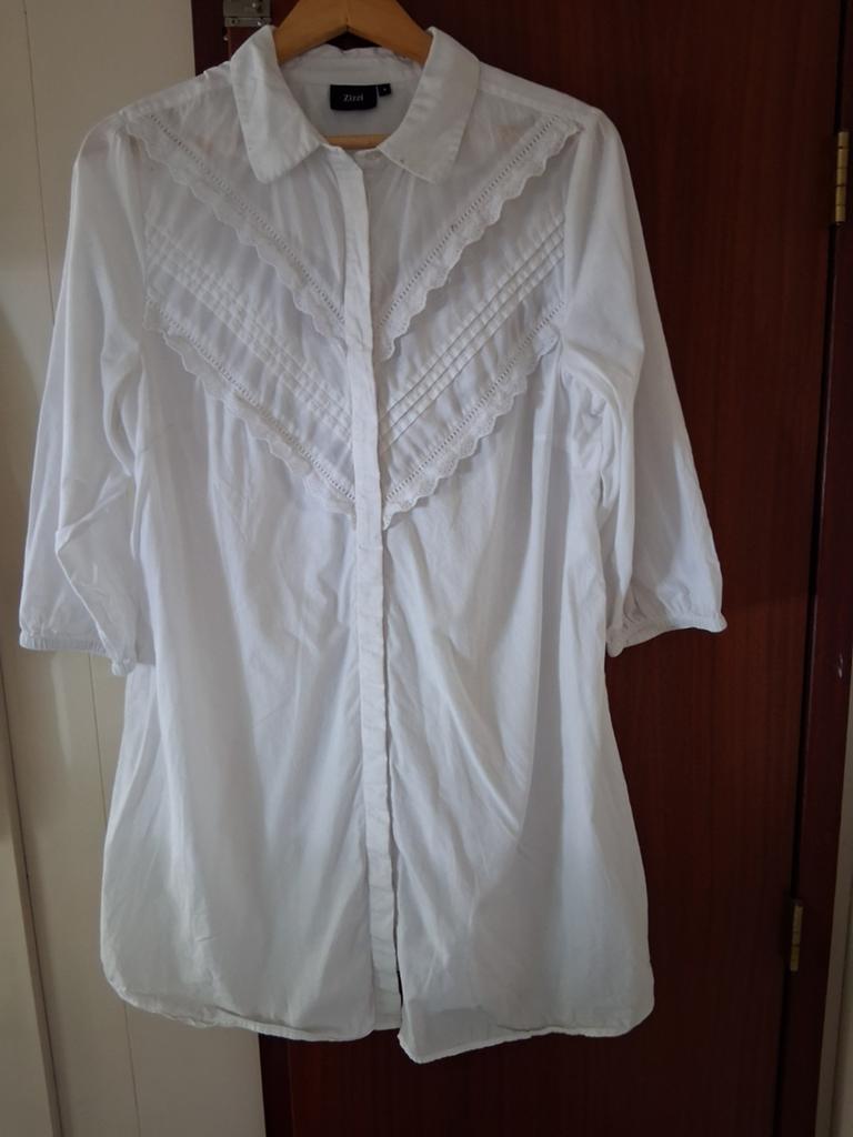 Witte blouse van Zizzi maat S, Zizzi, Wit, Ophalen of Verzenden, Zo goed als nieuw