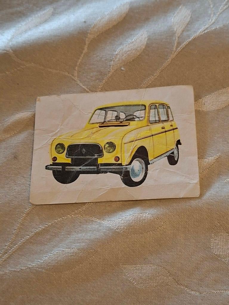 Prentje/Chromo : Renault R4L/Chocolade Jacques, 1960 tot 1980, Gebruikt, Verzenden, Prent