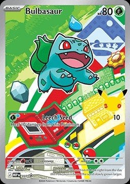BULBASAUR MEP 37 - MEP BLACK STAR PROMOS, Ophalen of Verzenden, Nieuw, Losse kaart, Foil