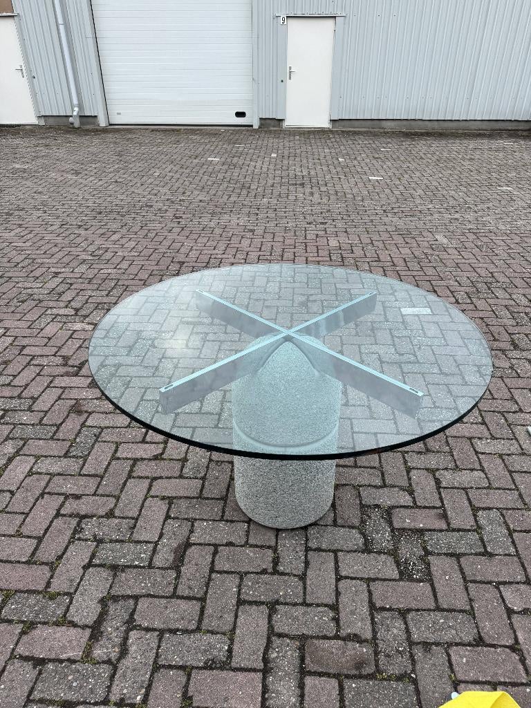 Saporiti 'Paracarro' Design Tafel, Huis en Inrichting, Tafels | Eettafels, Ophalen, 100 tot 150 cm, Brrtualisme / mid century