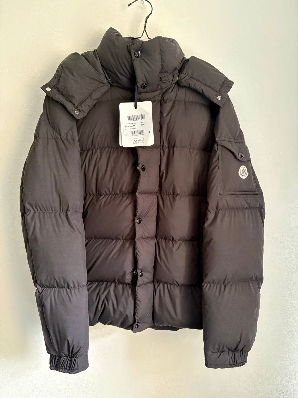 MONCLER VEZERE JAS NP €1480 ZWART HEREN L ONGEDRAGEN, Ophalen of Verzenden, Nieuw, Maat 56/58 (XL), Zwart