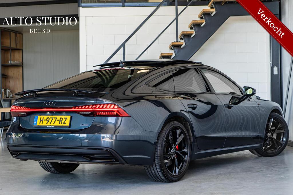 Audi A7 Sportback 55 TFSI quattro 3.0 V6 | 341 PK | PANO | B, Auto's, Audi, Gebruikt, 2995 cc, Blauw, Vierwielaandrijving