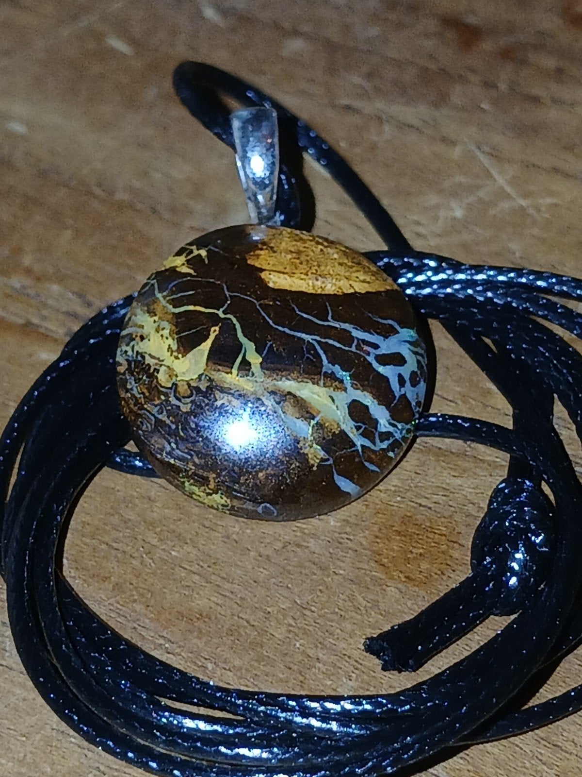 Unieke Boulder Opaal Hangers - Diverse Vormen en Kleuren, Ophalen of Verzenden, Nieuw, Zilver, Verstelbaar