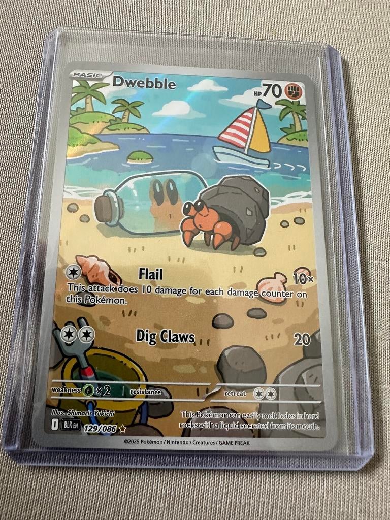 Dwebble 129/086 Black Bolt Pokémon Kaart - Near Mint, Ophalen of Verzenden, Zo goed als nieuw, Losse kaart