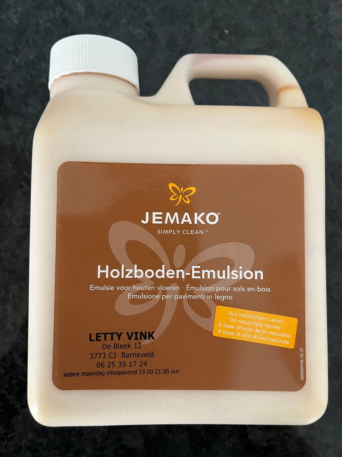 Jemako Holzboden-Emulsion (houten vloeren emulsie), Ophalen of Verzenden, Schoonmaakmiddel