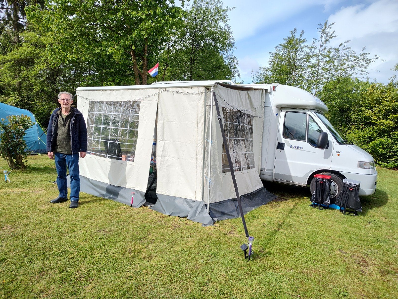 Zijwanden voor camper, zijwand maat 220/180 x 230 met ramen, Caravans en Kamperen, Camper-accessoires, Ophalen, Gebruikt