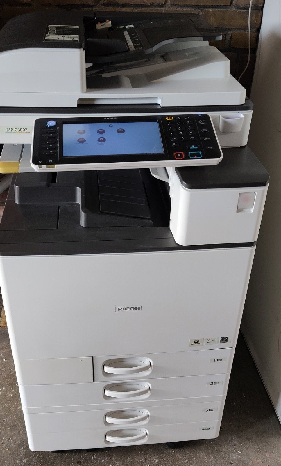 Ricoh MPC3003 kleuren mfp scan print kopie, incl 2 toners, Computers en Software, Gebruikt, All-in-one, Ricoh, Laserprinter