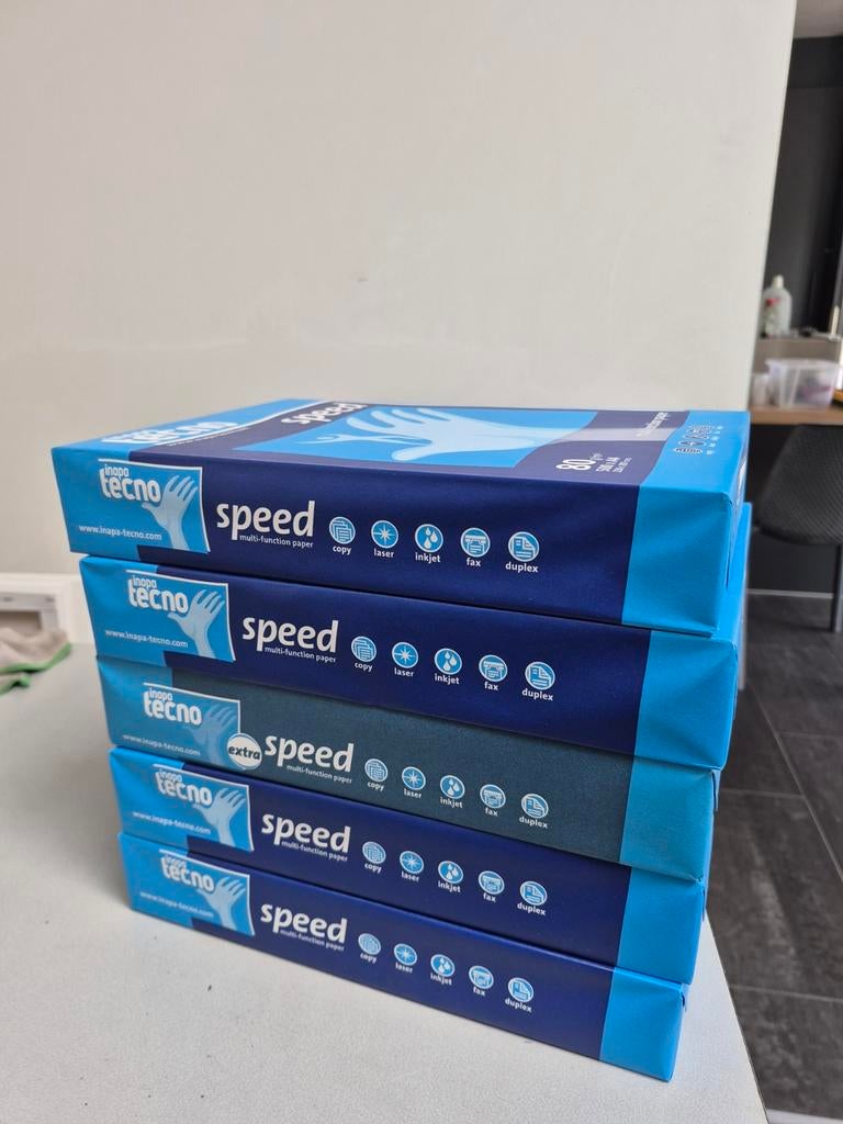 Inapa Tecno Speed A4 printpapier 80g/m2 - 5 pakken, Ophalen of Verzenden, Overige typen