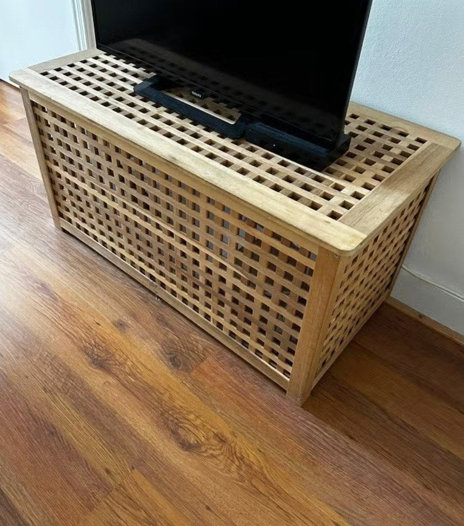 IKEA Hol Bijzettafel/Opbergkist - Hout, Huis en Inrichting, Ophalen, Modern, Scandinavisch, 50 tot 100 cm, Zo goed als nieuw