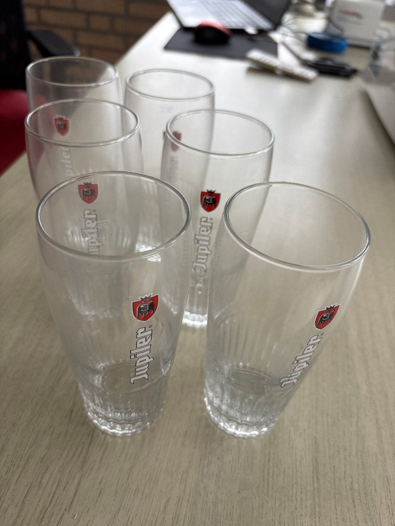 bierglazen Jupiler, Verzamelen, Biermerken, Ophalen of Verzenden, Nieuw, Glas of Glazen, Overige merken
