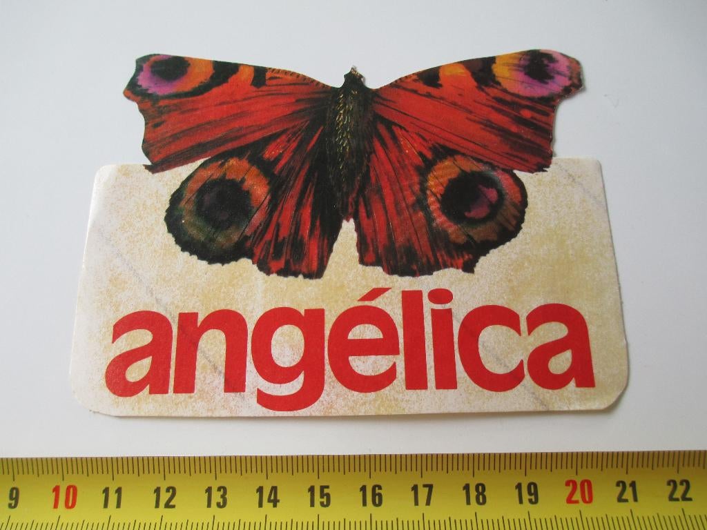sticker Angélica  vlinder, Verzamelen, Ophalen, Zo goed als nieuw