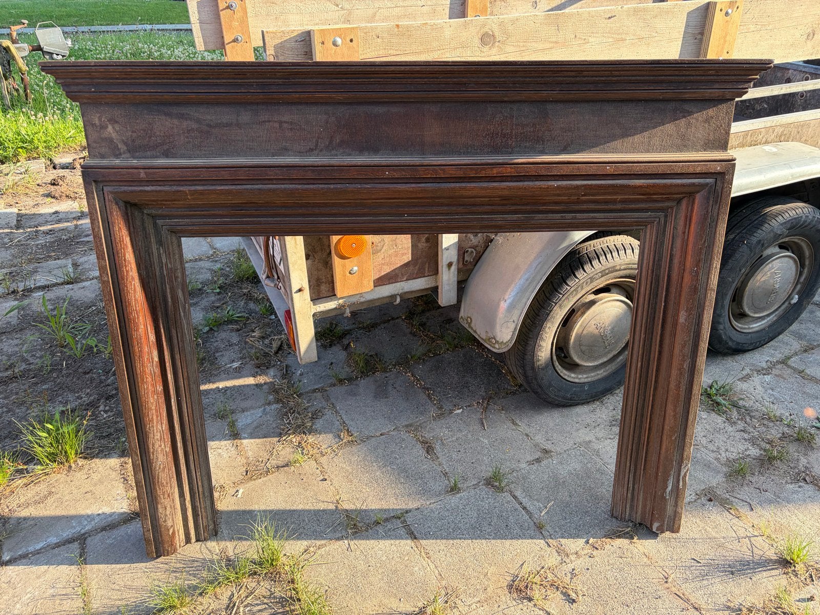 Antieke houten schouw - Klassieke open haard ombouw, Ophalen