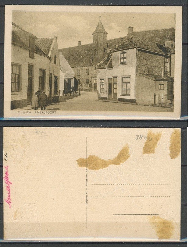 Amersfoort 1915 t Sluisje Ansichtkaart m-130a jdu, Ophalen of Verzenden, Voor 1920, Ongelopen, Utrecht