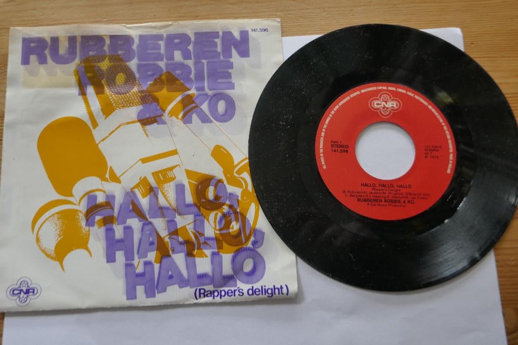 Single: Rubberen Robbie & Ko – Hallo, Hallo, Hallo, Cd's en Dvd's, Vinyl | Nederlandstalig, Ophalen of Verzenden, Gebruikt, Overige formaten