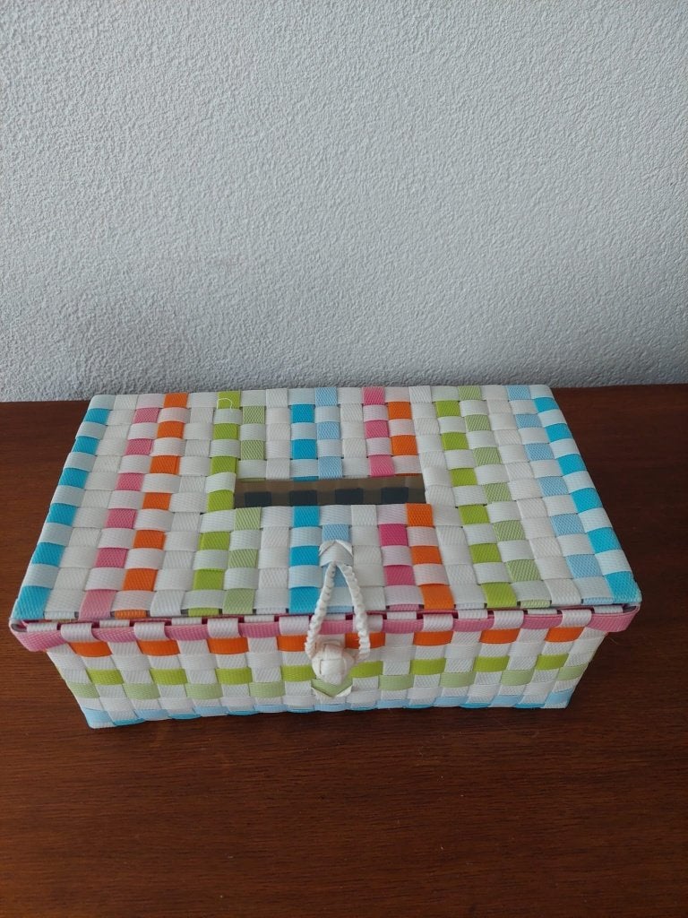 Fleurig mandje, Ophalen, Gebruikt, Rechthoekig, Overige materialen