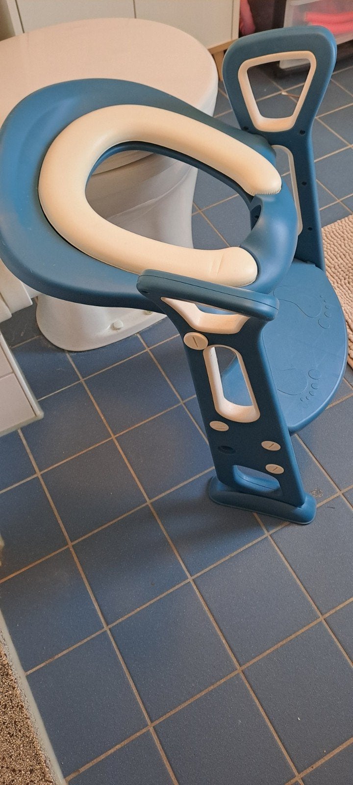 Kinder toiletbril met opstapje - Blauw, Ophalen