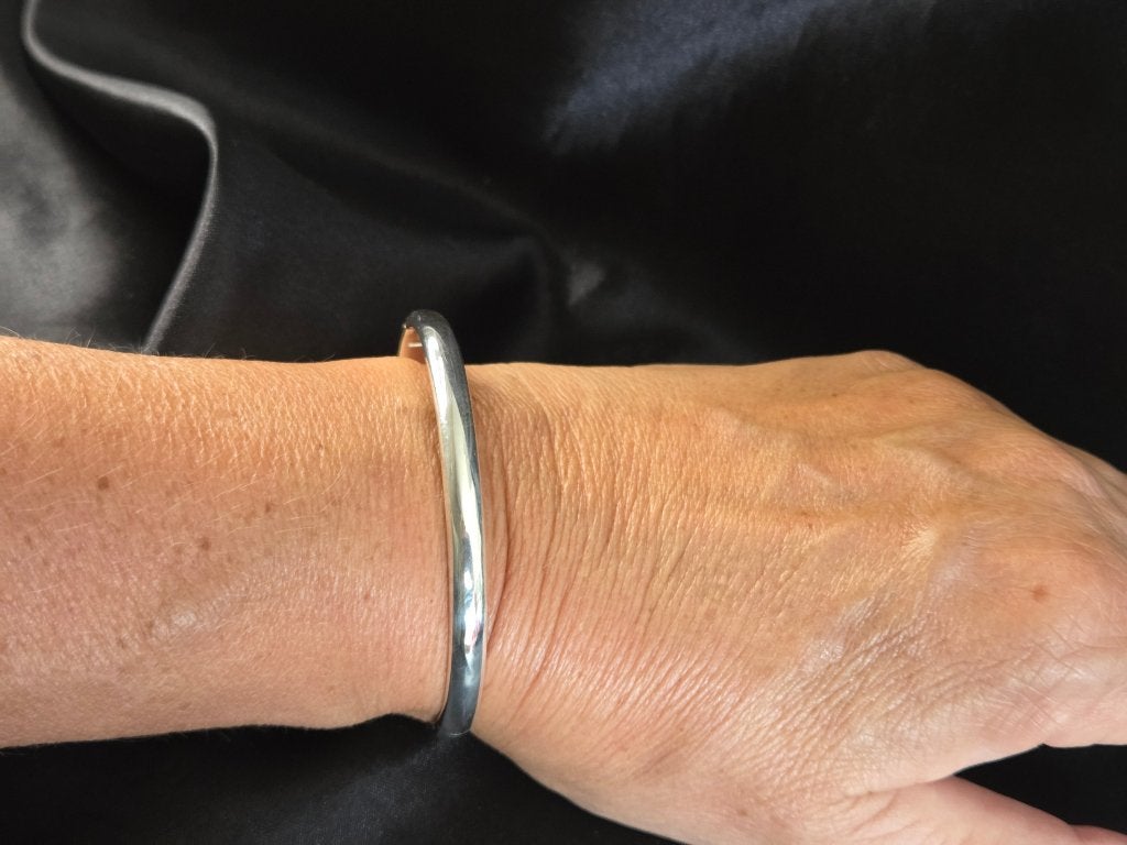 Zilveren classic Solide bangle / slavenarmband. 2026/496