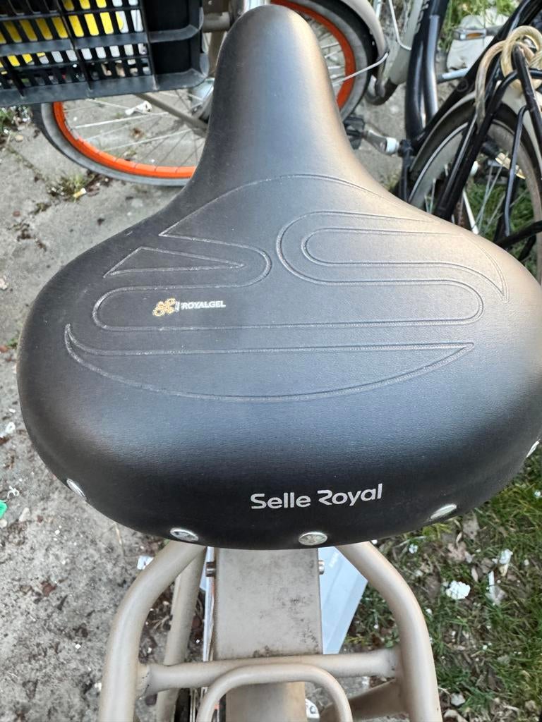 Damesfiets met krat en nieuwe zadel (Selle Royal), Fietsen en Brommers, Fietsen | Dames | Damesfietsen, Ophalen, Gebruikt, Gazelle