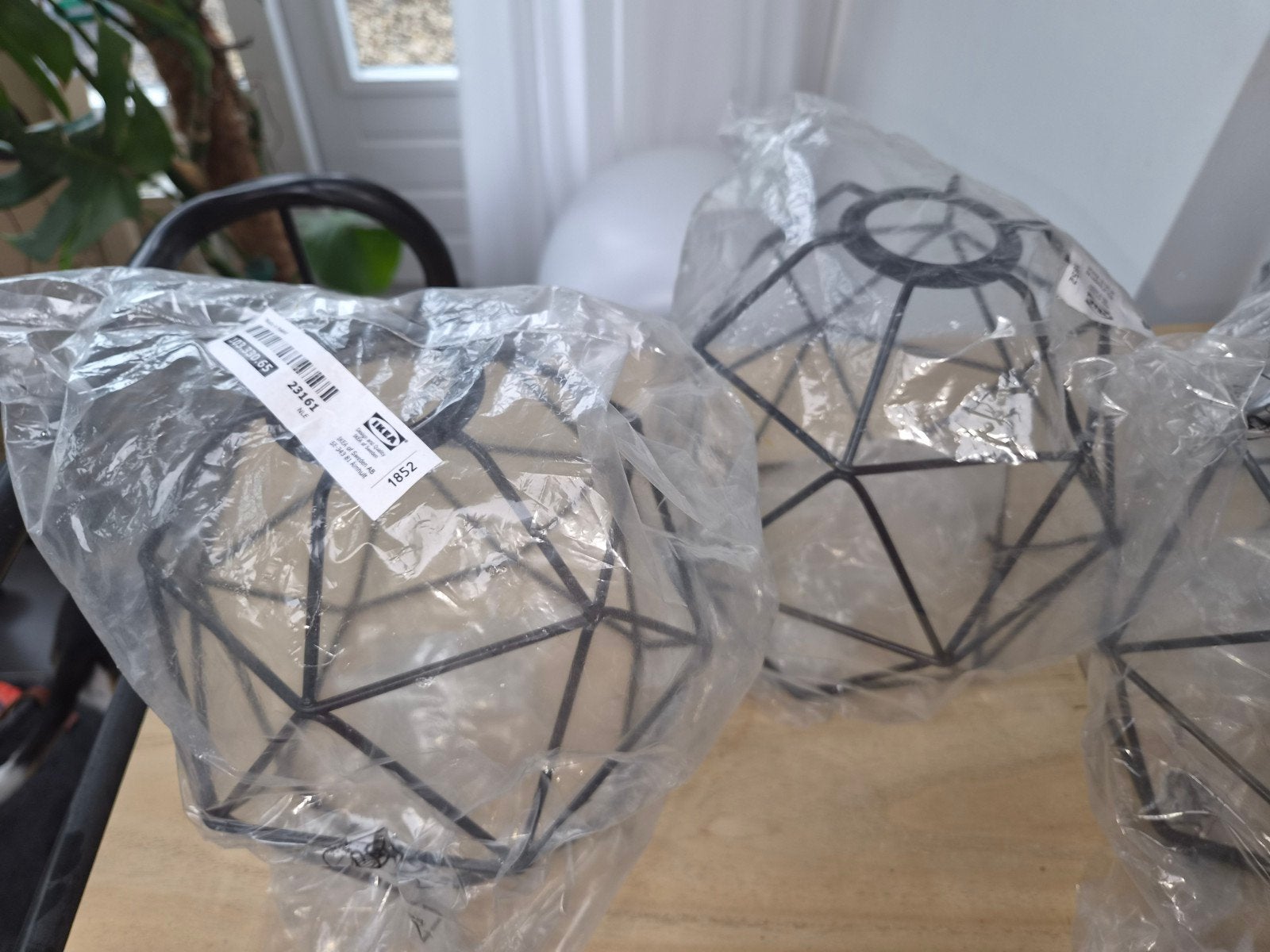 IKEA BRUNSTA lampenkappen, zwart, 4 stuks, Metaal, Overige typen, Zwart, Nieuw