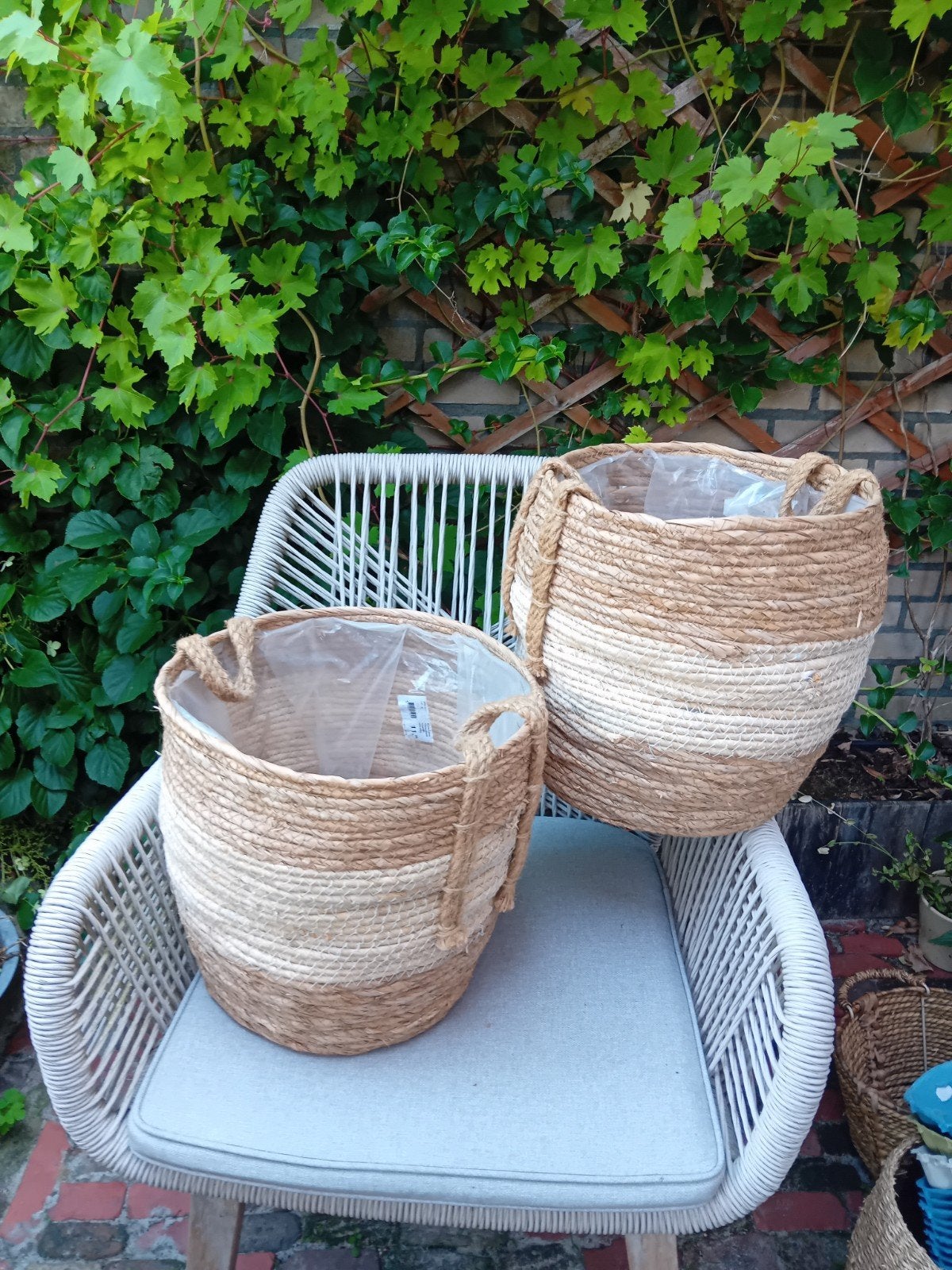 2 mooie plantenmanden, Ophalen, Halfschaduw, Minder dan 100 cm