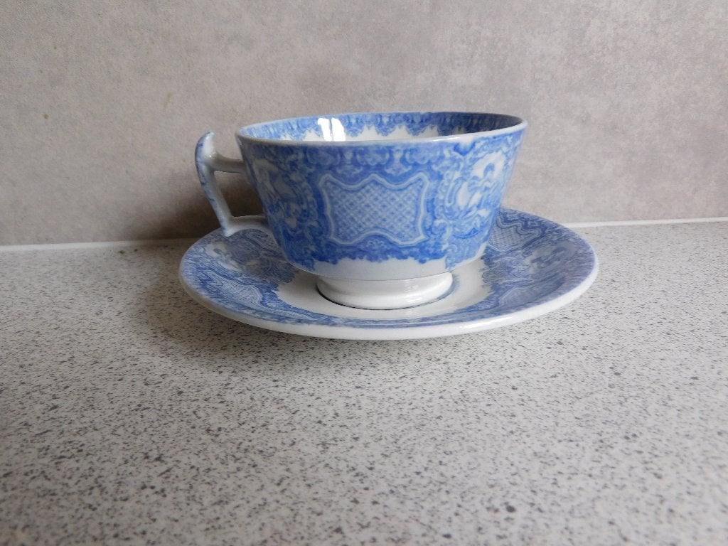 Antieke Kop en Schotel Copeland Spode 'Seasons' - Engeland, Ophalen of Verzenden