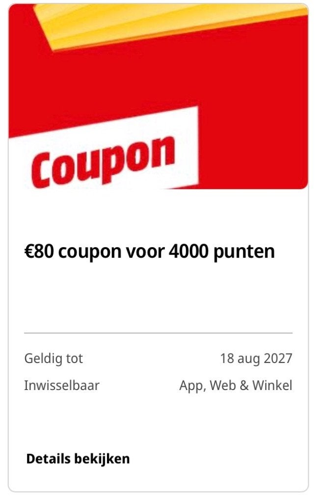 Mediamarkt coupon €80, Eén persoon, Cadeaubon, Overige typen