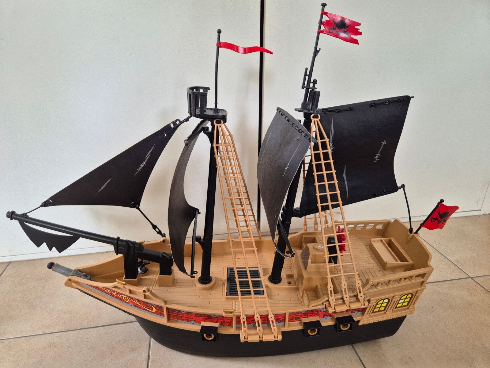 Playmobil Piratenschip met piraten+accessoires, Ophalen of Verzenden, Gebruikt, Jongen of Meisje