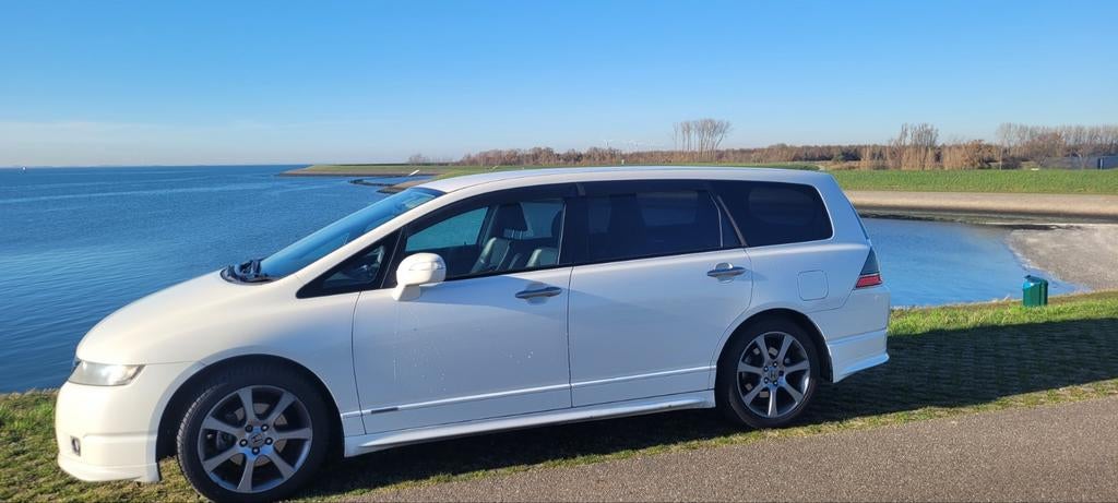 LPG Honda Odyssey K24A 2007 LPG, Auto's, Honda, Euro 5, Parkeercamera, 4 cilinders, Wit