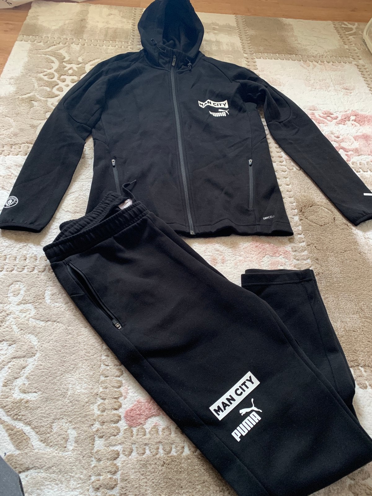 Manchester City Trainingspak - Zwart Puma DryCELL, Ophalen of Verzenden, Zo goed als nieuw, Zwart, Voetbal