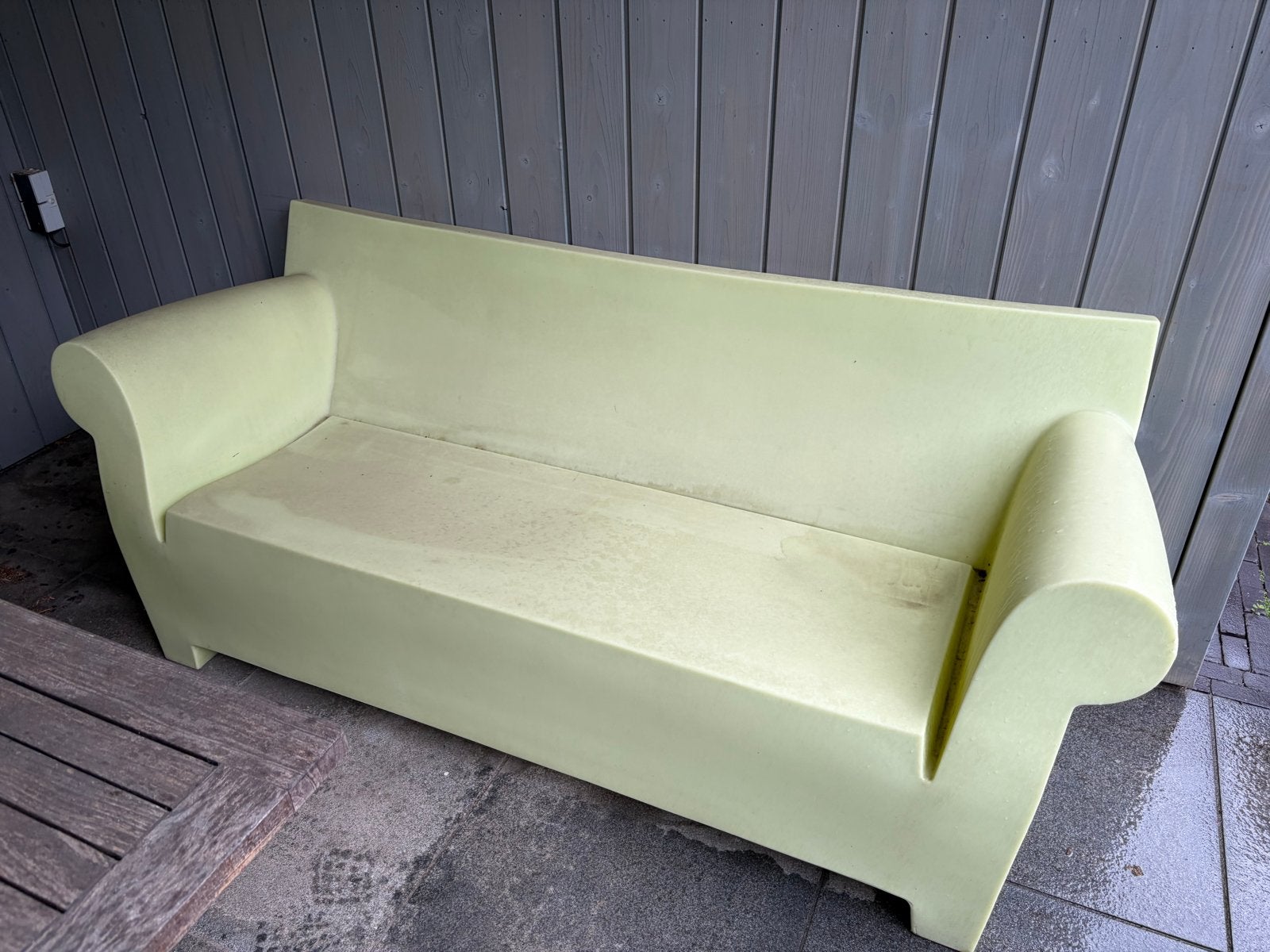 Kartell Bubble Club bank lime groen, Ophalen, Kunststof, Gebruikt, 150 tot 200 cm