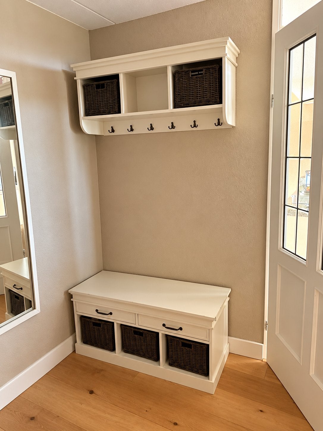 Complete halset – landelijke stijl – wit/creme, Gebruikt, Minder dan 100 cm, Hout, Ophalen