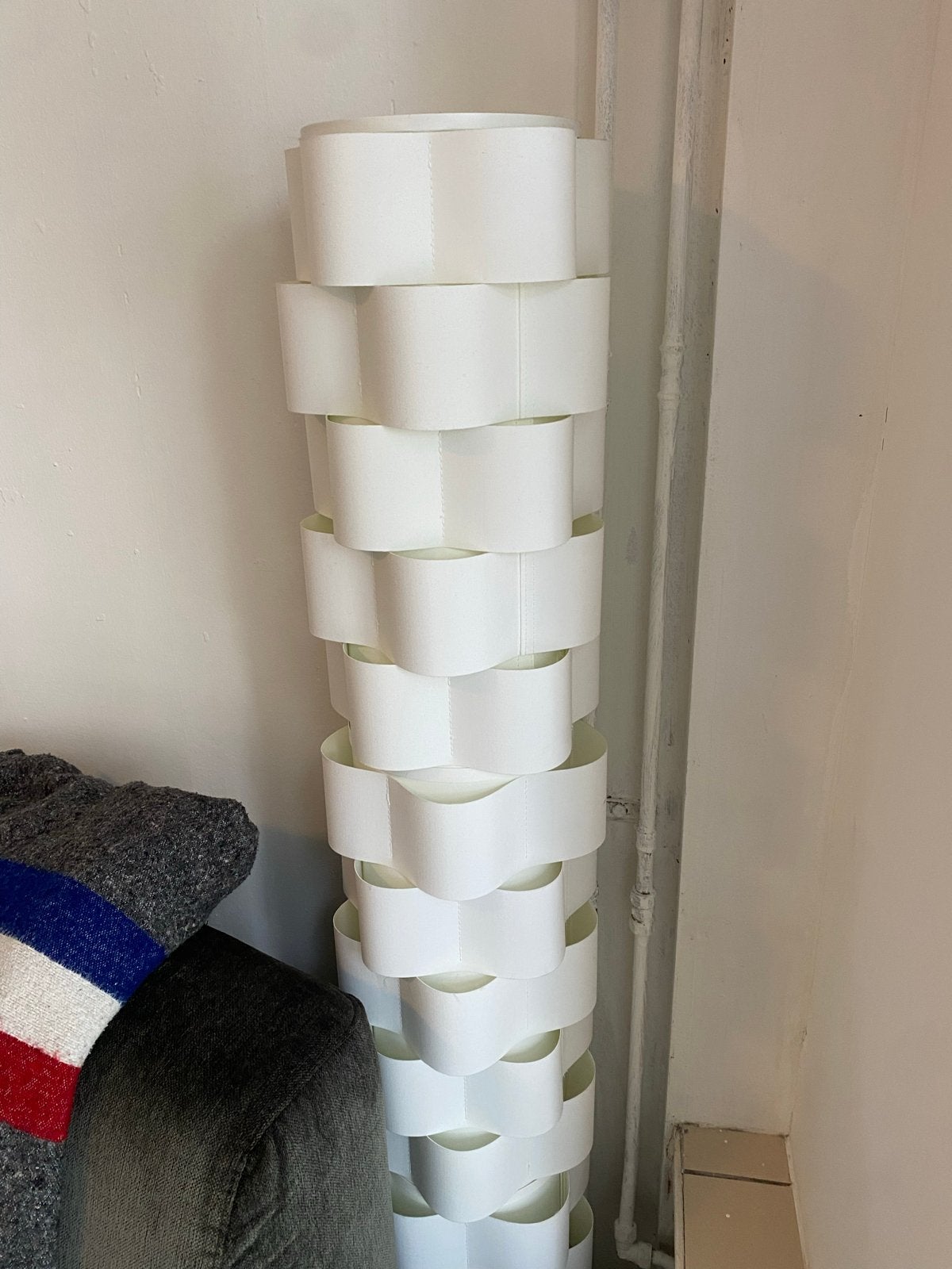 IKEA LÅGTRYCK vloerlamp wit - Zo goed als nieuw, Ophalen, Zo goed als nieuw, Kunststof, 150 tot 200 cm
