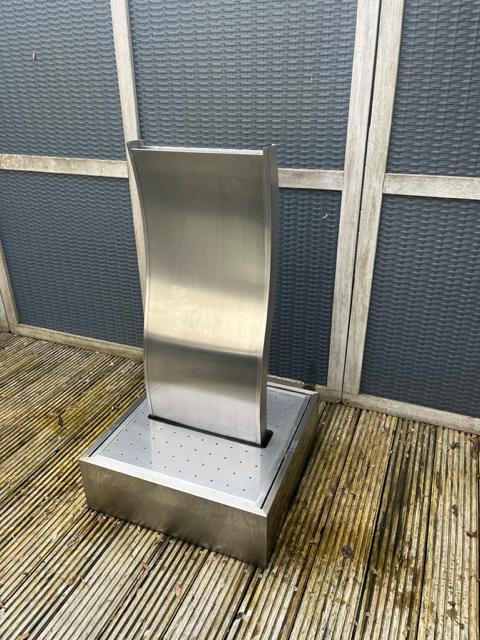 RVS waterelement voor in tuin, Tuin en Terras, Ophalen, Gebruikt, Rvs, Waterornament