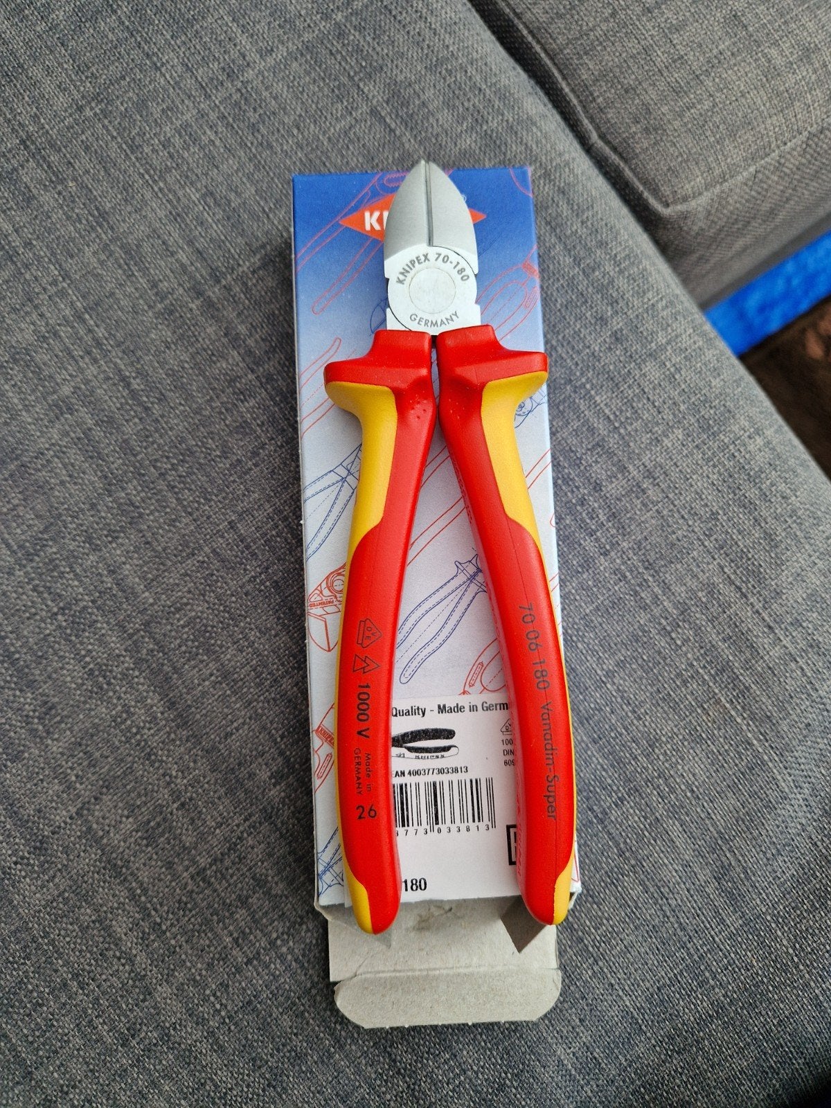 Knipex zijkniptang 180mm VDE, Ophalen of Verzenden
