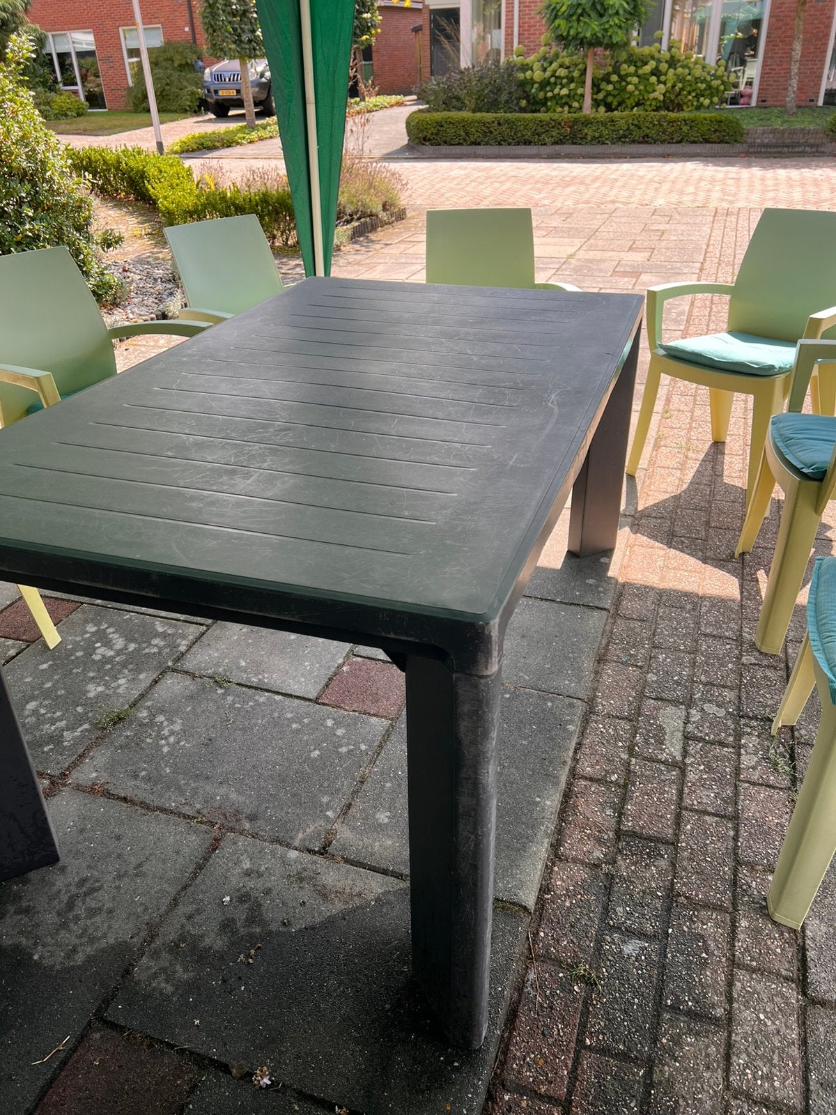 Tuintafel GRATIS, Tuin en Terras, Tuintafels, Ophalen, Gebruikt, Rechthoekig, Kunststof
