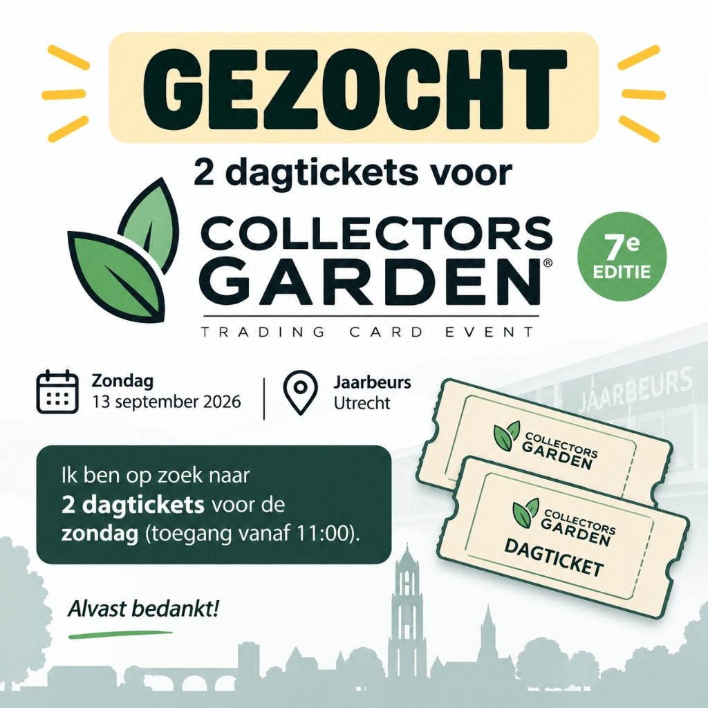 Gezocht: 2x dagkaart Collectors Garden 7e editie zondag, Tickets en Kaartjes, Twee personen
