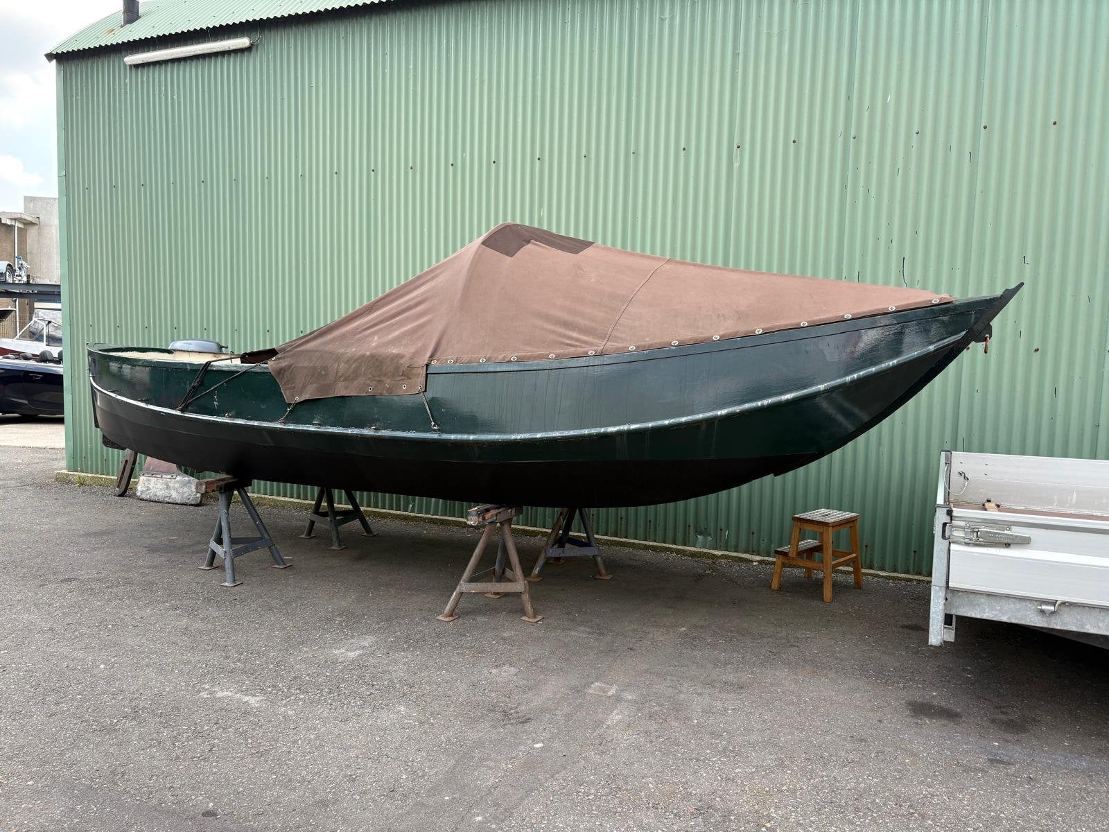 Stalen Drijver met huik en Yamaha 9,9, Gebruikt, Viertaktmotor, Ophalen of Verzenden, Tot 10 pk