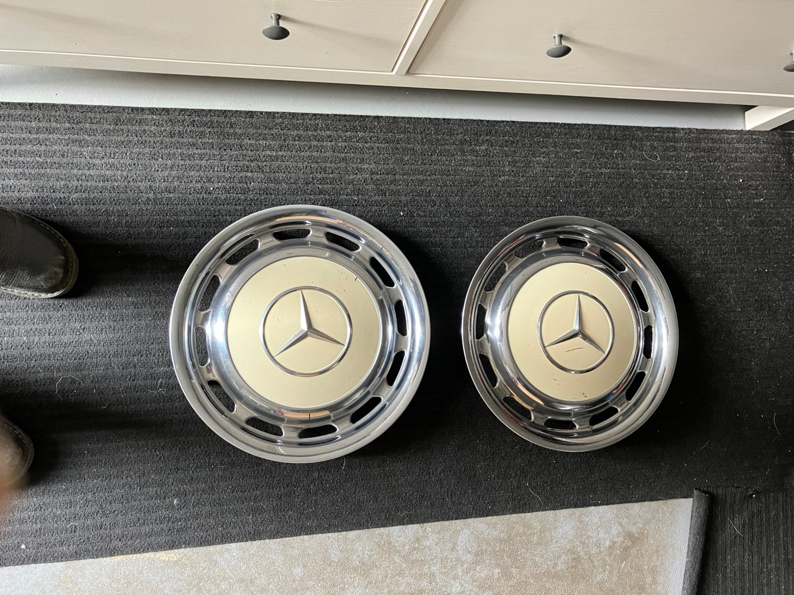Mercedes oldtimer ,2 wieldoppen, Ophalen, Gebruikt