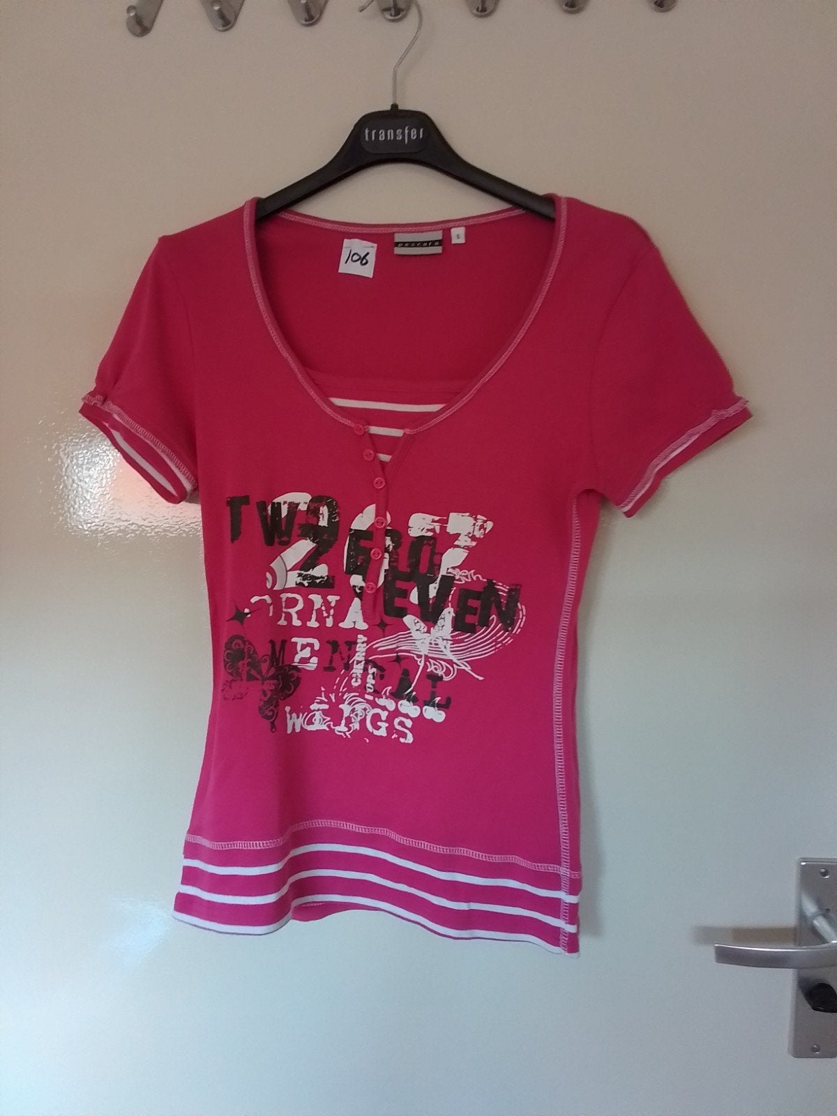 106 Roze shirtje van Pescara maat S, Maat 38/40 (M), Ophalen of Verzenden, Zo goed als nieuw, Korte mouw