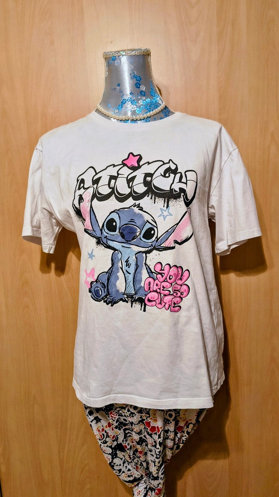 Disney Stitch T-shirt Maat S, Kleding | Dames, Disney, Wit, Ophalen of Verzenden, Korte mouw