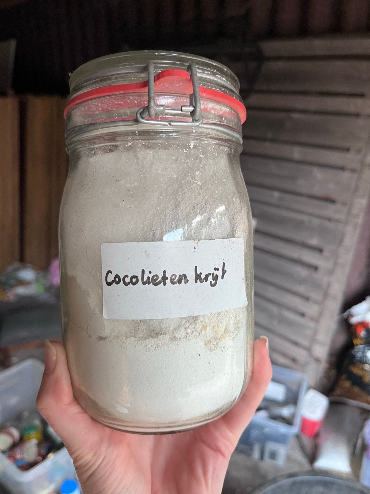 Diverse potten met landbouwbenodigdheden oa cacolieten krijt, Ophalen, Gebruikt