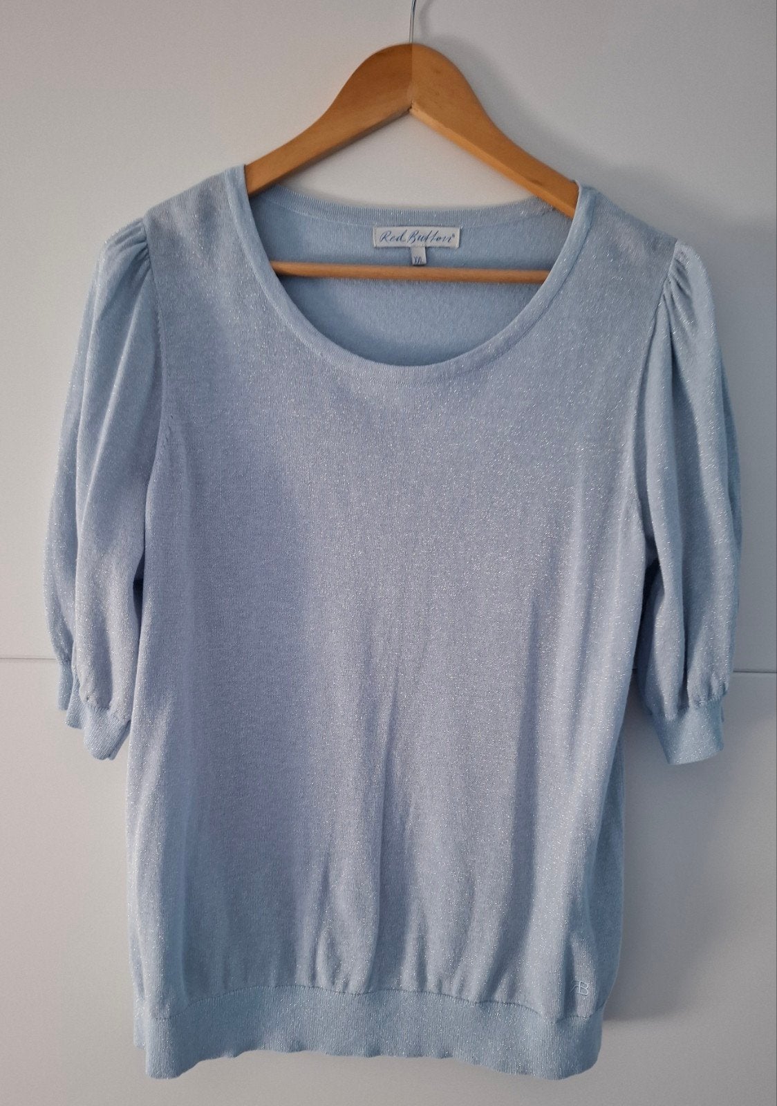 Lichtblauwe top met glitterdraad Red Button maat xxl 42/44, Blauw, Maat 42/44 (L), Nieuw, Ophalen of Verzenden