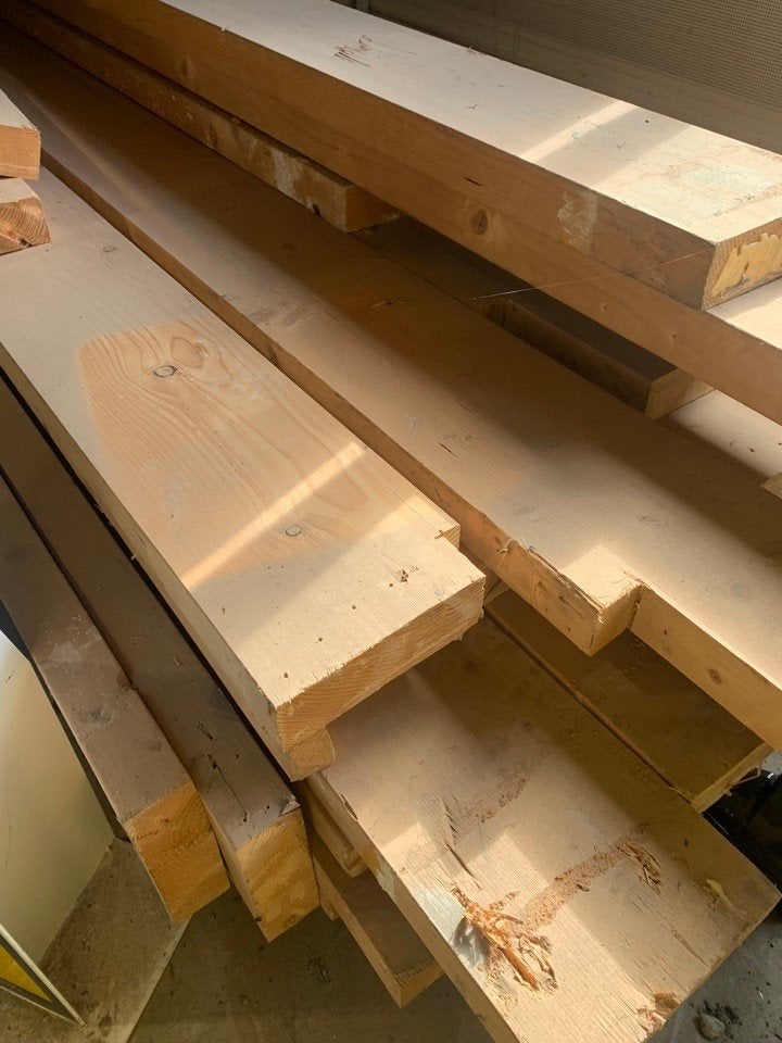 houten balken balk bint, dwarsbalk, rib  badding gording, Doe-het-zelf en Verbouw, Hout en Planken, Ophalen, Gebruikt, Balk, Vuren