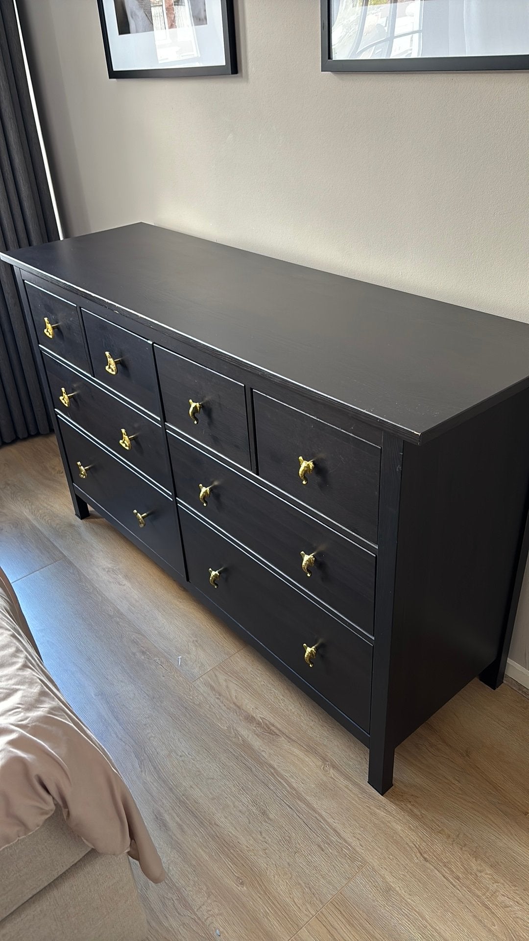 Ikea Hemnes kast / commode zwart/bruin, Ophalen, Zo goed als nieuw, 25 tot 50 cm, Minder dan 100 cm